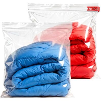 OEM Bolsas De Almacenamiento Reutilizables Con Cremallera – Paquete De 20 Unidades (60 X 80 Cm), De Plástico Resistente Y Hermético Para Ropa, Mantas Y Viajes. OEM Bolsas De Almacenamiento Reutilizables Con Cremallera – Paquete De 20 Unidades (60 X 80 Cm), De Plástico Resistente Y Hermético Para Ropa, Mantas Y Viajes.