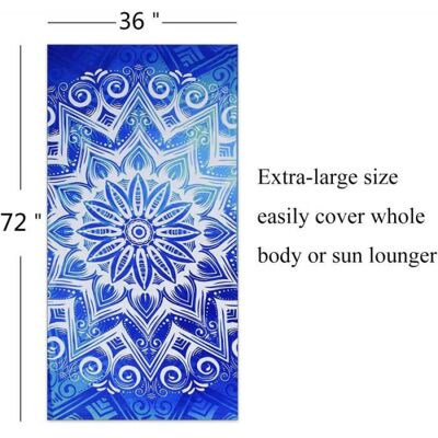 OEM 1 Toalla De Playa De Microfibra, Resistente A La Arena, De Secado Rápido, 180 X 90 Cm, Diseño De Mandala Azul, Ideal Para Natación Y Camping. OEM 1 Toalla De Playa De Microfibra, Resistente A La Arena, De Secado Rápido, 180 X 90 Cm, Diseño De Mandala Azul, Ideal Para Natación Y Camping.