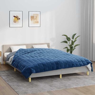 VADAXL Vidaxl Manta Con Peso Tela Azul 220x235 Cm 15 Kg VADAXL Vidaxl Manta Con Peso Tela Azul 220x235 Cm 15 Kg