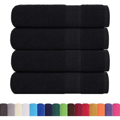 Toallas De Baño 4 Uds Negro 100x150 Cm 360 Gsm 100% Algodón Vidaxl Toallas De Baño 4 Uds Negro 100x150 Cm 360 Gsm 100% Algodón Vidaxl