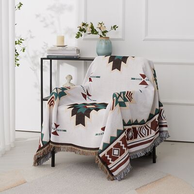 Tela Escocesa De Minkurow, Funda De Sofá De Estilo Étnico Americano, Manta De Sofá Jacquard De Azúcar De Cubierta Completa De Punto-180x230cm Minkurow Tela Escocesa De Minkurow, Funda De Sofá De Estilo Étnico Americano, Manta De Sofá Jacquard De Azúcar De Cubierta Completa De Punto-180x230cm Minkurow