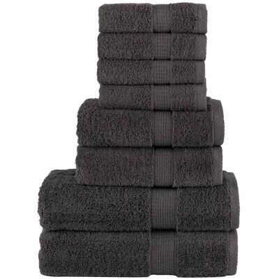 Vidaxl Juego De Toallas Premium Solund 8 Unidades Antracita 600 Gsm Vidaxl Juego De Toallas Premium Solund 8 Unidades Antracita 600 Gsm