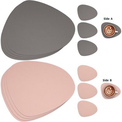 OEM Manteles Individuales Y Posavasos De Cuero - Posavasos Impermeables - Juego De 4 - Naranja OEM Manteles Individuales Y Posavasos De Cuero - Posavasos Impermeables - Juego De 4 - Naranja
