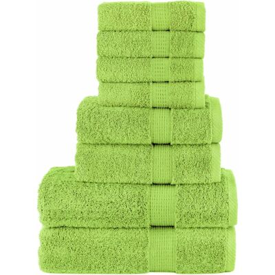 Vidaxl Juego De Toallas Premium Solund 8 Uds Verde Manzana 600 Gsm Vidaxl Juego De Toallas Premium Solund 8 Uds Verde Manzana 600 Gsm