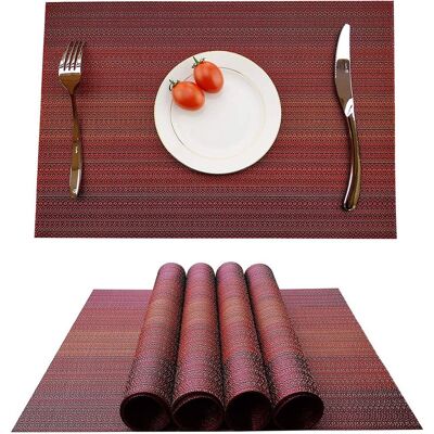 OEM Manteles Individuales (juego De 6), Antideslizantes, Lavables, Fabricados En Pvc, Resistentes A Arañazos, Al Calor Y A Las Manchas, Para Mesa De Comedor (rojo). OEM Manteles Individuales (juego De 6), Antideslizantes, Lavables, Fabricados En Pvc, Resistentes A Arañazos, Al Calor Y A Las Manchas, Para Mesa De Comedor (rojo).
