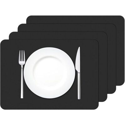OEM Juego De 4 Manteles Individuales Rectangulares De Pvc Lavables E Impermeables, Resistentes Al Calor, 42 × 30 Cm (negro) OEM Juego De 4 Manteles Individuales Rectangulares De Pvc Lavables E Impermeables, Resistentes Al Calor, 42 × 30 Cm (negro)