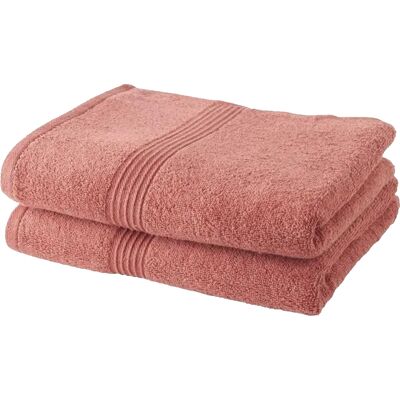 OEM Juego De 2 Toallas De Baño 100% Algodón - 140x70 Cm - Terracota OEM Juego De 2 Toallas De Baño 100% Algodón - 140x70 Cm - Terracota