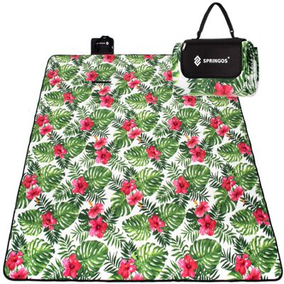 Springos - Manta De Picnic 300 X 200 Cm Flores De Hibisco, Manta De Exterior Funda De Coche Toalla De Playa Alfombra De Asiento. Springos - Manta De Picnic 300 X 200 Cm Flores De Hibisco, Manta De Exterior Funda De Coche Toalla De Playa Alfombra De Asiento.