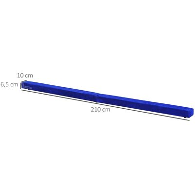 PZCC Barra De Equilibrio Plegable, Antideslizante, Cubierta De Gamuza, Madera Resistente, 210 X 10 X 6,5 Cm, Azul PZCC Barra De Equilibrio Plegable, Antideslizante, Cubierta De Gamuza, Madera Resistente, 210 X 10 X 6,5 Cm, Azul
