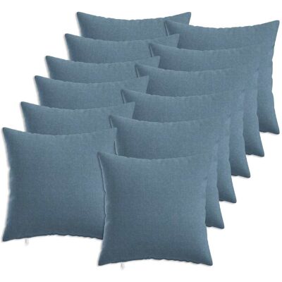 Cojín Decorativo 12 Uds. Heerlen Azul Jeans 50 X 50 Cm Tela Vidaxl Cojín Decorativo 12 Uds. Heerlen Azul Jeans 50 X 50 Cm Tela Vidaxl