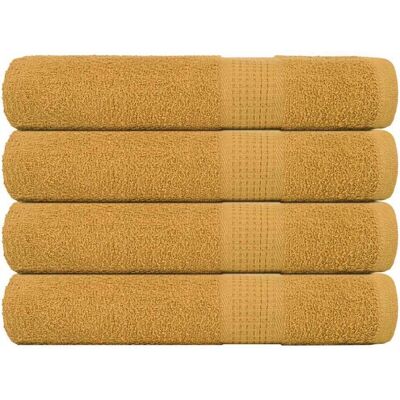 Toallas 4 Piezas Oro 100x200 Cm 360 Gsm 100% Algodón Vidaxl Toallas 4 Piezas Oro 100x200 Cm 360 Gsm 100% Algodón Vidaxl