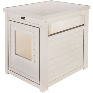 FINCA CASAREJO Arenero Para Gatos Cubierto Borneo - Fabricado En Ecoflex - Integra El Arenero En La Decoración De Tu Hogar, 58x44,6x70,2 Cm, 4 Colores (blanco) FINCA CASAREJO Arenero Para Gatos Cubierto Borneo - Fabricado En Ecoflex - Integra El Arenero En La Decoración De Tu Hogar, 58x44,6x70,2 Cm, 4 Colores (blanco)