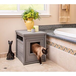 FINCA CASAREJO Arenero Para Gatos Cubierto Borneo - Fabricado En Ecoflex - Integra El Arenero En La Decoración De Tu Hogar, 58x44,6x70,2 Cm, 4 Colores (gris) FINCA CASAREJO Arenero Para Gatos Cubierto Borneo - Fabricado En Ecoflex - Integra El Arenero En La Decoración De Tu Hogar, 58x44,6x70,2 Cm, 4 Colores (gris)