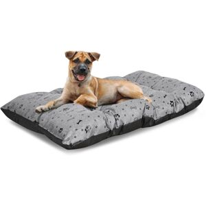 Prestige - Cama Para Perros Almohada 120x80 Cm Impermeable Hueso Negro Prestige - Cama Para Perros Almohada 120x80 Cm Impermeable Hueso Negro