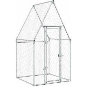 Vidaxl - Jaula Para Gallinas Acero Galvanizado Plateado 100x100x190 Cm Vidaxl - Jaula Para Gallinas Acero Galvanizado Plateado 100x100x190 Cm