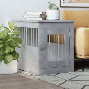 Vidaxl - Jaula Para Perros Madera Ingeniería Gris Hormigón 55x75x65 Cm Vidaxl - Jaula Para Perros Madera Ingeniería Gris Hormigón 55x75x65 Cm
