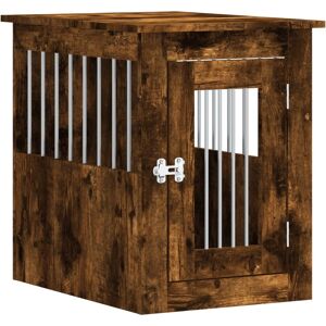 Jaula Para Perros Madera Ingeniería Roble Ahumado 45x62x59 Cm Vidaxl Jaula Para Perros Madera Ingeniería Roble Ahumado 45x62x59 Cm Vidaxl