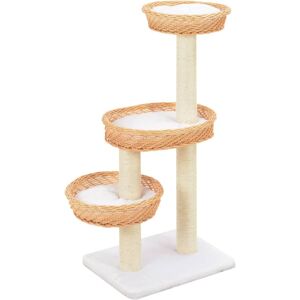 Vidaxl - Rascador Para Gatos Con Poste De Sisal Madera Natural De Sauce Vidaxl - Rascador Para Gatos Con Poste De Sisal Madera Natural De Sauce