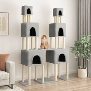 Árbol para gatos vidaXL con postes de sisal - Centro de actividad multi nivel Árbol para gatos vidaXL con postes de sisal - Centro de actividad multi nivel