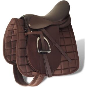 Set De Montura De Caballo De 16' Y Cuero Marrón 14 Cm, 5 En 1 Vidaxl Set De Montura De Caballo De 16' Y Cuero Marrón 14 Cm, 5 En 1 Vidaxl