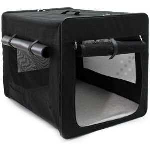 Fudajo - Wiltec Bolsa De Transporte Plegable Negra Mascotas Perro Gato, Talla L (76x56x61 Cm), Con Cojín Fudajo - Wiltec Bolsa De Transporte Plegable Negra Mascotas Perro Gato, Talla L (76x56x61 Cm), Con Cojín