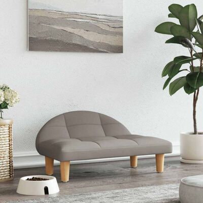 MAISONCHIC Cama para perros gris taupe 70x52x30cm Tela MAISONCHIC Cama para perros gris taupe 70x52x30cm Tela