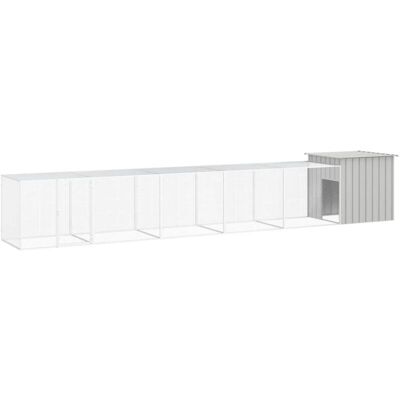 Gallinero de acero galvanizado 600x91x100cm vidaXL Gallinero de acero galvanizado 600x91x100cm vidaXL