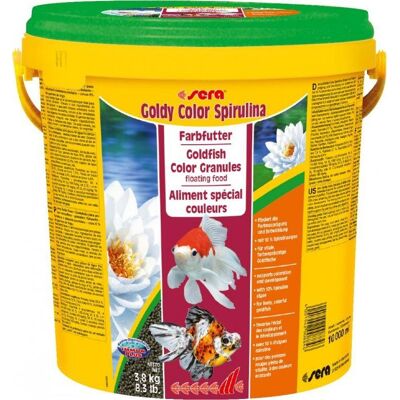 Sera Goldy Color Spirulina Gránulos Para Peces Rojos 10 Litros Sera Goldy Color Spirulina Gránulos Para Peces Rojos 10 Litros