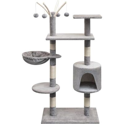 Helloshop26 Árbol para Gatos - Sisal Gris - 125cm Helloshop26 Árbol para Gatos - Sisal Gris - 125cm