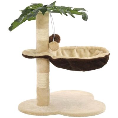 Helloshop26 - Árbol para gatos con sisal, 50cm, beige y marrón Helloshop26 - Árbol para gatos con sisal, 50cm, beige y marrón