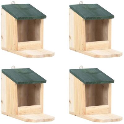 vidaXL Casas de ardilla 4 unidades madera de abeto beige - Casa de ardilla vidaXL Casas de ardilla 4 unidades madera de abeto beige - Casa de ardilla