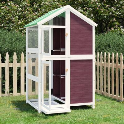Casita para Pájaros vidaXL Moka 97x81x152 cm Madera Maciza de Pino - Casa para Pájaros Casita para Pájaros vidaXL Moka 97x81x152 cm Madera Maciza de Pino - Casa para Pájaros