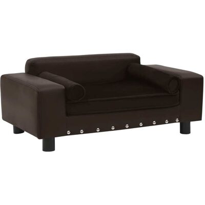 MaisonChic Sofá para perros - Comodidad de felpa y cuero MaisonChic Sofá para perros - Comodidad de felpa y cuero