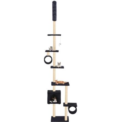 Árbol para gatos azul oscuro de 260cm - Múltiples niveles, postes de sisal Árbol para gatos azul oscuro de 260cm - Múltiples niveles, postes de sisal