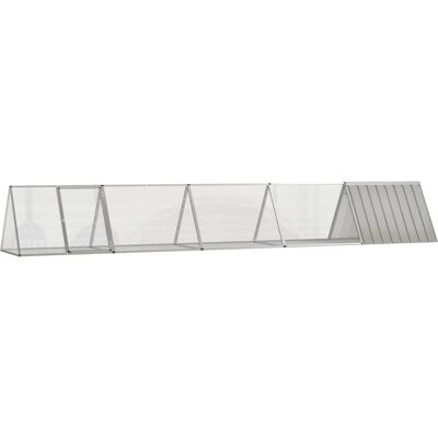 vidaXL Jaula para conejos gris galvanizado 504,5x80,5x71 cm vidaXL Jaula para conejos gris galvanizado 504,5x80,5x71 cm