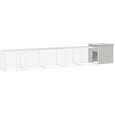 Gallinero de acero galvanizado 600x91x100cm vidaXL Gallinero de acero galvanizado 600x91x100cm vidaXL