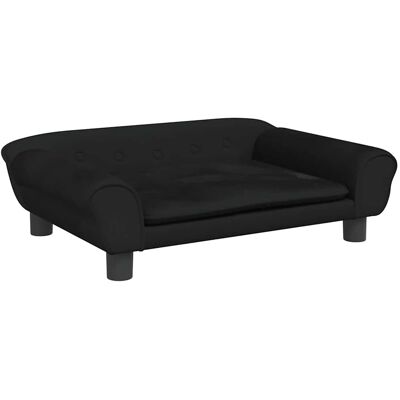 vidaXL Cama para perros Negra 70x48x22 cm Terciopelo - Dog Bed vidaXL Cama para perros Negra 70x48x22 cm Terciopelo - Dog Bed