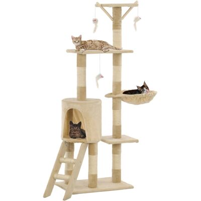 Árbol para gatos con sisal - 138cm Beige Árbol para gatos con sisal - 138cm Beige