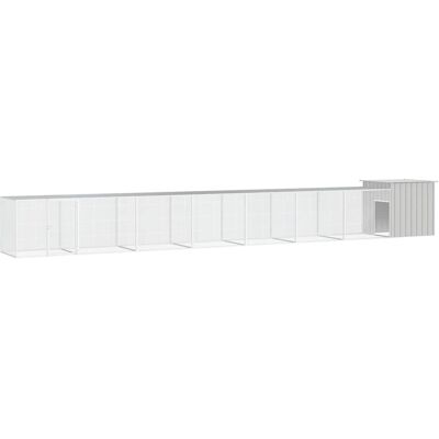 Maisonchic Gallinero de acero galvanizado gris 800x91x100 cm - Coop de pollo Maisonchic Gallinero de acero galvanizado gris 800x91x100 cm - Coop de pollo