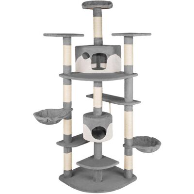 Árbol para Gatos Helloshop26 - 201cm - Gris/Blanco Árbol para Gatos Helloshop26 - 201cm - Gris/Blanco