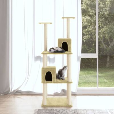 Árbol para Gatos con Sisal Crema - Rascador y Torre Árbol para Gatos con Sisal Crema - Rascador y Torre