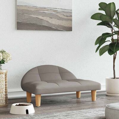 MAISONCHIC Cama para perros gris taupe 70x52x30cm Tela MAISONCHIC Cama para perros gris taupe 70x52x30cm Tela