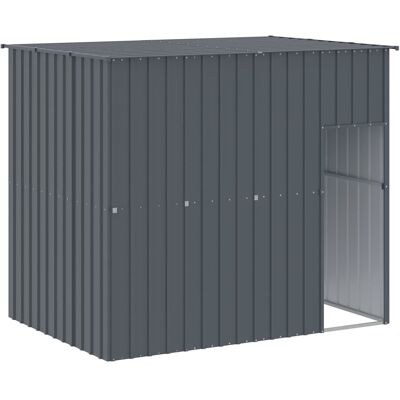 Caseta para perros con tejado - Acero galvanizado - 214x153x181 cm Caseta para perros con tejado - Acero galvanizado - 214x153x181 cm