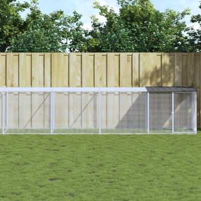 Gallinero con Techo vidaXL - 1003x98x90 cm - Acero Galvanizado Gallinero con Techo vidaXL - 1003x98x90 cm - Acero Galvanizado