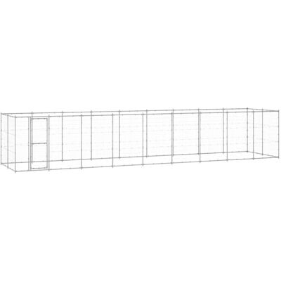 Cárcel para perros de acero galvanizado 21,78 m² - vidaXL Cárcel para perros de acero galvanizado 21,78 m² - vidaXL