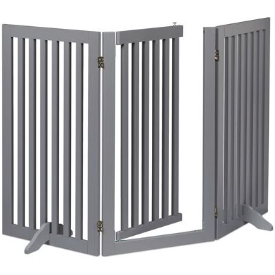 Relaxdays - Barrera Seguridad Perros, Valla Protectora Con Puerta, Para Escaleras, 92x154cm, Plegable, Sin Taladrar, Gris Relaxdays - Barrera Seguridad Perros, Valla Protectora Con Puerta, Para Escaleras, 92x154cm, Plegable, Sin Taladrar, Gris