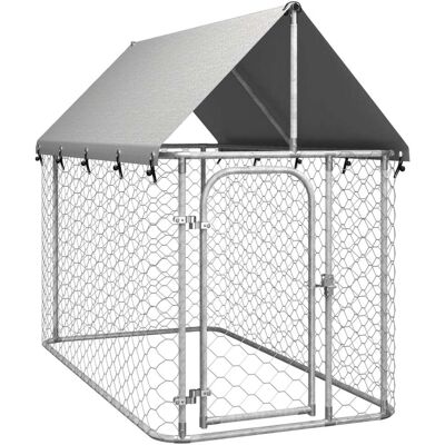 Gabbia para perros exterior vidaXL con techo 200x100x150 cm Gabbia para perros exterior vidaXL con techo 200x100x150 cm