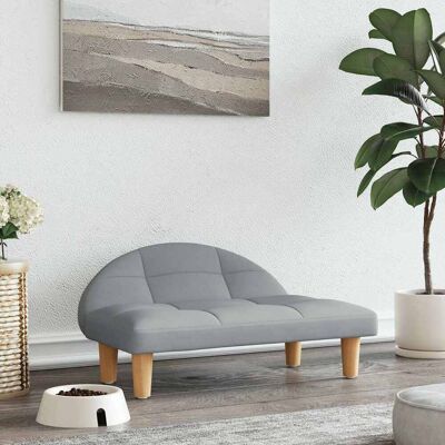 vidaXL Cama para perros gris claro 70x52x30 cm Tela - Cama para perros vidaXL Cama para perros gris claro 70x52x30 cm Tela - Cama para perros