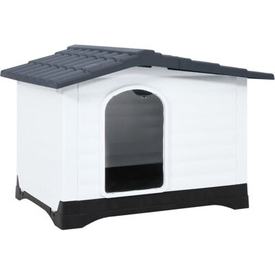 Caseta para perros gris 90,5x68x66 cm en polipropileno - Caseta para perros Caseta para perros gris 90,5x68x66 cm en polipropileno - Caseta para perros