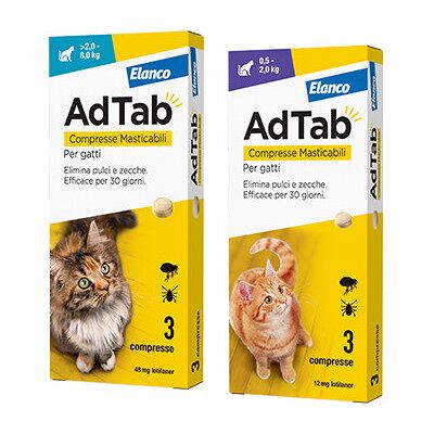 Elanco Italia Spa Adtab Tratamiento para Gatos - 3 Comprimidos Masticables Elanco Italia Spa Adtab Tratamiento para Gatos - 3 Comprimidos Masticables